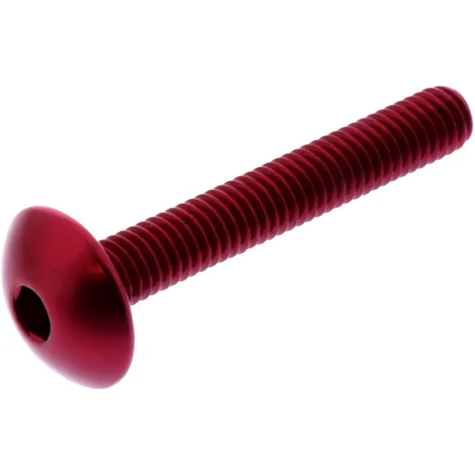 DOME HEAD BOLT for motorcycles JMP M6X1.00MM 40MM ALUMINIUM RED