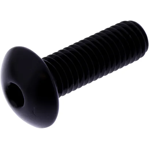 Linsenschraube M8X1.25mm 25mm Aluminium schwarz