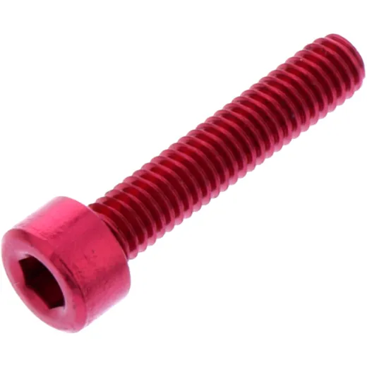 Zylinderschraube M4X0.7 mm 20 mm Alu rot