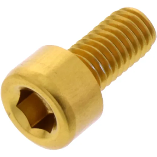 HEX SOCKET CAP SCREW JMP BOLT M5x0.8MM 10MM ALUMINIUM GOLD