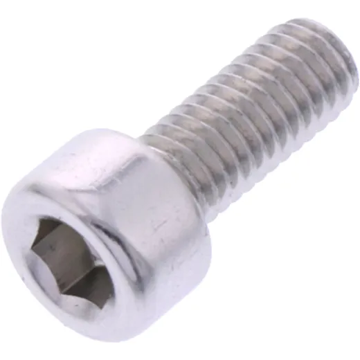 HEX SOCKET CAP SCREW M5X0.8MM 12MM ALUMINIUM SILVER