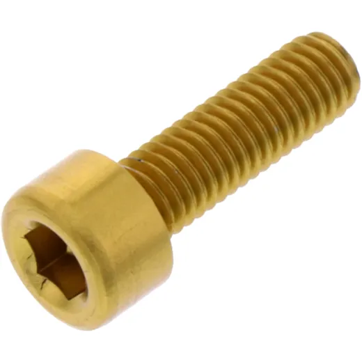 HEX SOCKET CAP SCREW JMP M5X0.8MM 16MM GOLD ALUMINUM