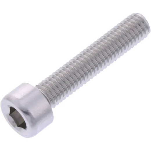HEX SOCKET CAP SCREW JMP BOLT M5X0.8MM 25MM ALUMINUM SILVER