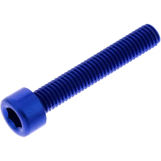 Zylinderschraube JMP Bolt M5X0.8 mm 30 mm Alu blau