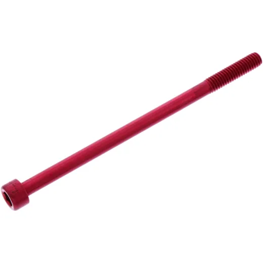 HEX SOCKET CAP SCREW JMP BOLT M6X1.00MM 100MM ALUMINUM RED