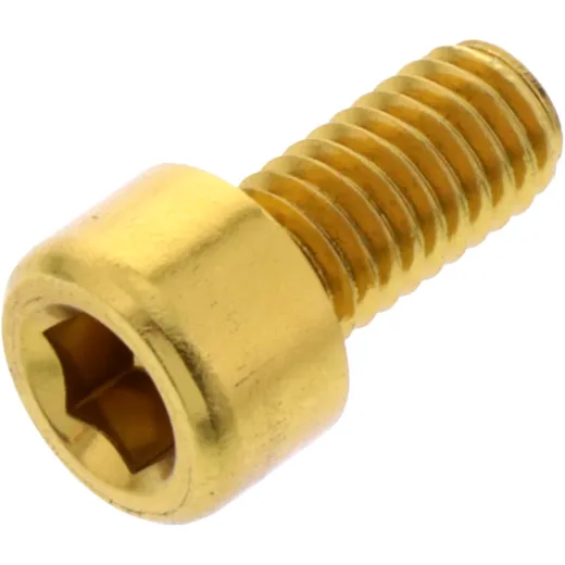 HEX SOCKET CAP SCREW JMP BOLT M6X1.00MM 12MM ALUMINIUM GOLD