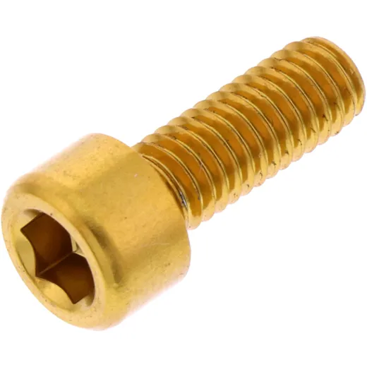 HEX SOCKET CAP SCREW JMP BOLT M6X1.00MM 16MM ALUMINIUM GOLD