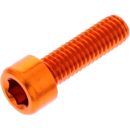 HEX SOCKET CAP SCREW JMP BOLT M6X1.00MM 20MM ALU ORANGE