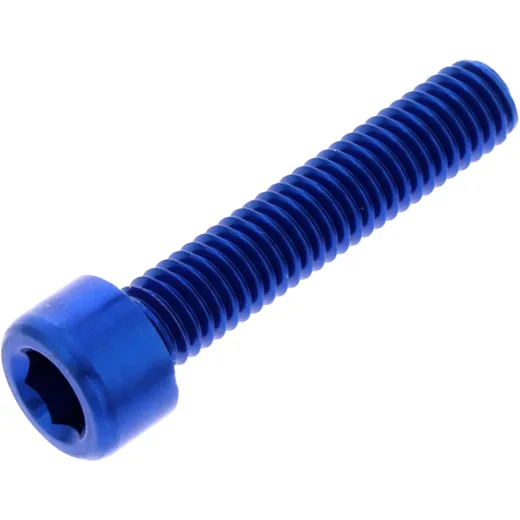 Zylinderschraube M6X1.00 mm 30 mm Alu blau
