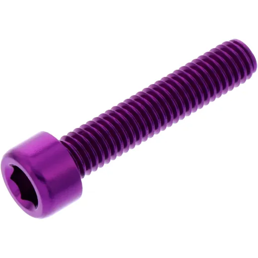 HEX SOCKET CAP SCREW JMP BOLT M6X1.00MM 30MM ALUMINUM PURPLE