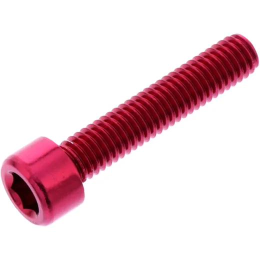 Zylinderschraube Innensechskant M6X1.00mm 30mm Alu rot