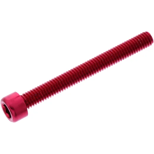 Zylinderschraube M6 X 1,00 mm 55 mm Aluminium rot