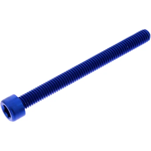 HEX SOCKET CAP SCREW JMP BOLT M6X1.00MM 65MM BLUE ALUMINUM
