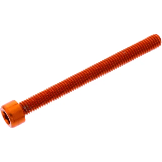 HEX SOCKET CAP SCREW M6X1.00MM 65MM ALU ORANGE