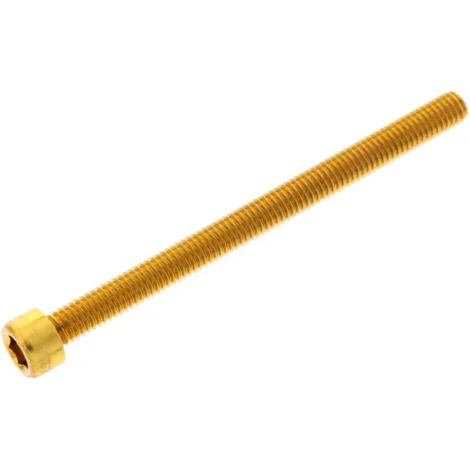 HEX SOCKET CAP SCREW JMP BOLT M6X1.00MM 80MM ALUMINUM GOLD