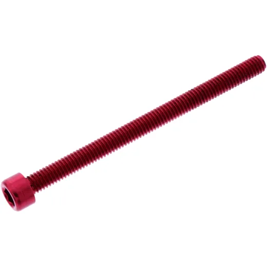 Zylinderschraube M6X1.00 mm 80 mm Aluminium rot für Motorräder
