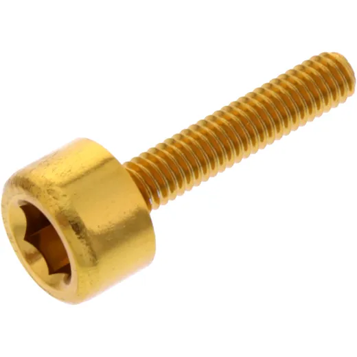 HEX SOCKET CAP SCREW JMP BOLT M4X0.7MM 20MM ALUMINIUM GOLD
