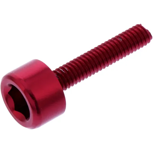 Zylinderschraube JMP Bolt M4X0.7 mm 20 mm Alu rot für Motorräder