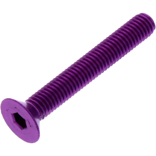 JMP M5X0.8 mm 35 mm Aluminium Countersunk Bolt Purple