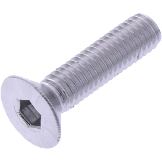 Senkschraube M6X1.00 mm 25 mm Aluminium silber