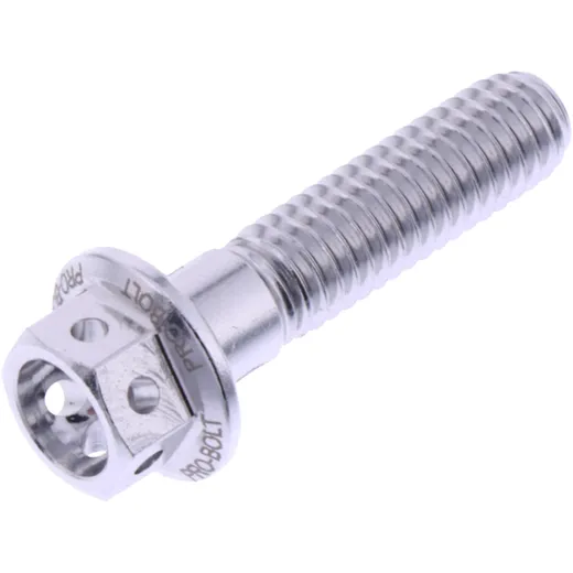 Schraube Sechskant JMP Bolt M6X1 mm 25 mm Alu Racing silber