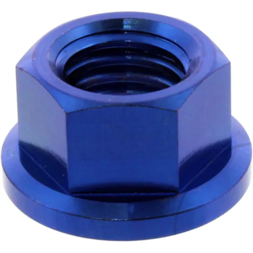 Collar Nut for M10 x 1.5 mm Titan Blue