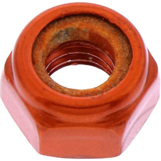 M6X1 mm Orange Self-locking Nut Aluminium