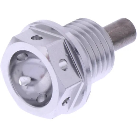 Ölablassschraube magnetisch JMP Bolt M14X1. 5 mm 12 mm Alu Racing silber passend für: Triumph Tiger, Bonneville, Street Triple