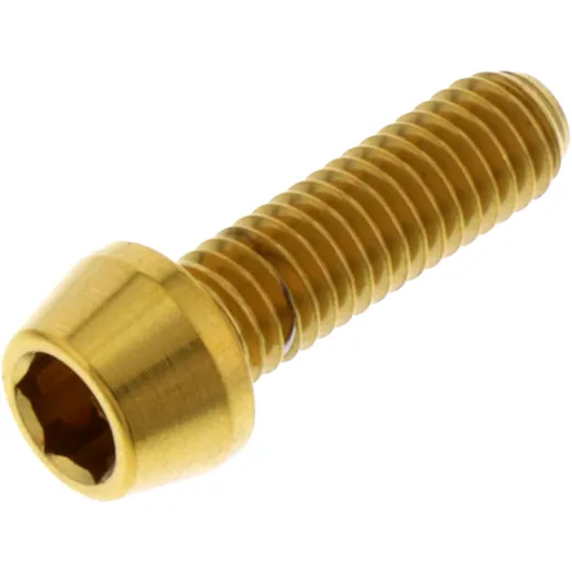 Kegelkopf Schraube M6x1mm 20mm Edelstahl V4A gold