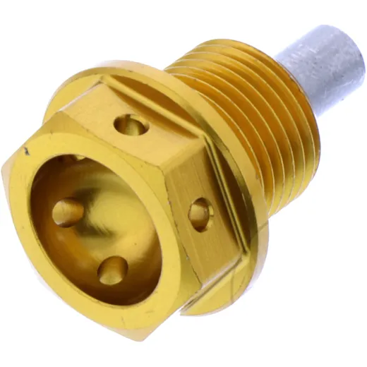 Ölablassschraube magnetisch JMP Bolt M14X1. 25 mm 12 mm Alu Racing gold passend für: Suzuki AN, UH, DR
