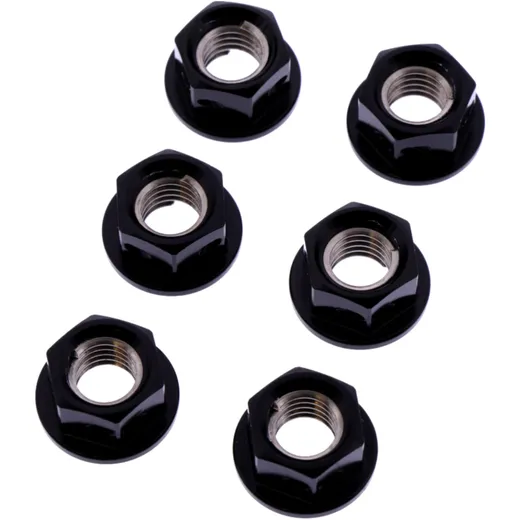 Nut rear sprocket kit JMP bolt M8X1. 25mm alu racing black for: Husqvarna TE, WR, TC, SM