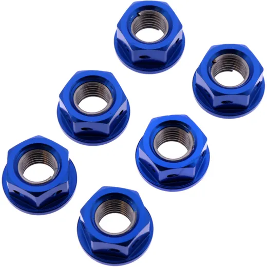 Nut rear sprocket kit JMP bolt M10X1. 25mm alu racing blue for: Kawasaki Z, ZX - 6R, ER - 6F