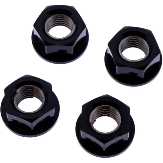 Nut rear sprocket kit JMP bolt M10X1. 25mm alu racing black for: Honda CB, TRX, XL