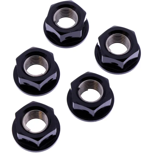 Nut rear sprocket kit JMP bolt M10X1. 25mm alu racing black for: Ducati Scrambler, Monster, Hypermotard