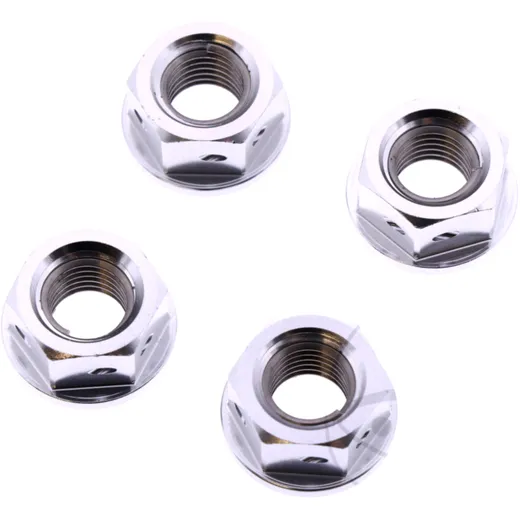 Mutter Kettenrad Satz JMP Bolt M10 x 1. 25 mm Alu Racing silber passend für: Honda CB, TRX, XL