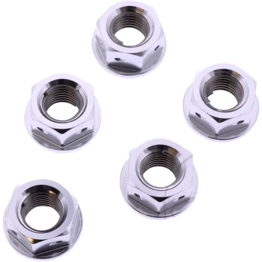 Nut rear sprocket kit JMP bolt M10X1. 25mm alu racing silver for: Ducati Scrambler, Monster, Hypermotard