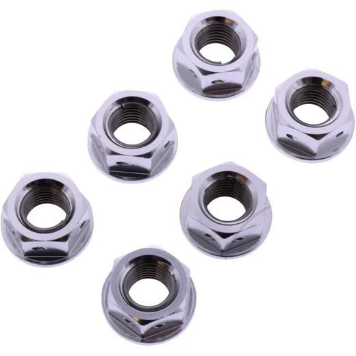Nut rear sprocket kit JMP bolt M10X1. 25mm alu racing silver for: Kawasaki Z, ZX - 6R, ER - 6F
