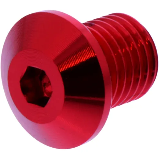 Abdeckschraube für M10 Linksgewinde 11 mm Rot