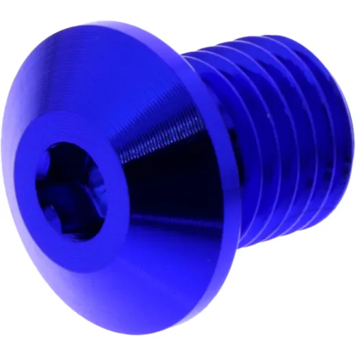 Abdeckschraube M10 x 1.25 mm 11 mm blau links für Daytona