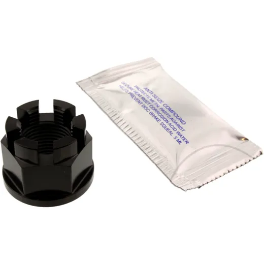 Axle nut M18X1. 5mm stainless steel A4 black for: Kawasaki Z, ER - 6N, ER - 6F
