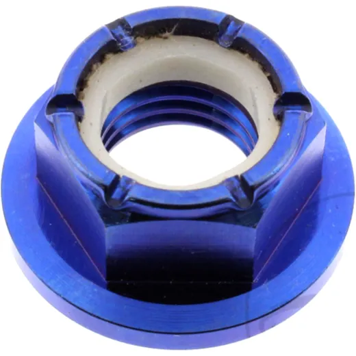 Collar nut self - locking JMP b M10X1. 25mm titan blue for: Kawasaki Z, Ninja, ZZR