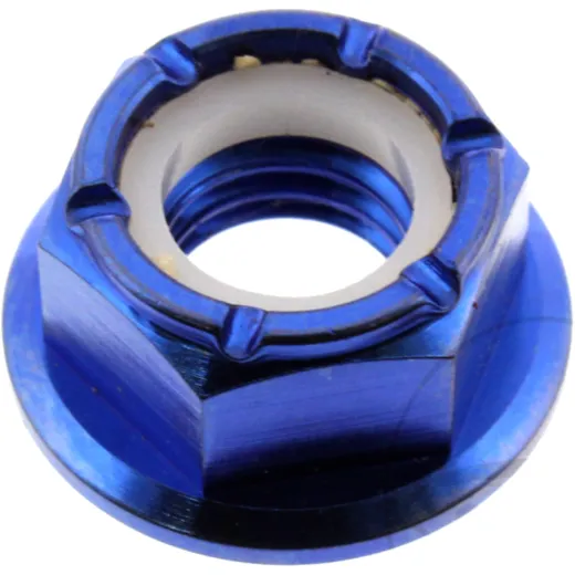 Collar nut self - locking JMP bolt M8X1. 25mm titan blue for: Honda CRF, CR, XR