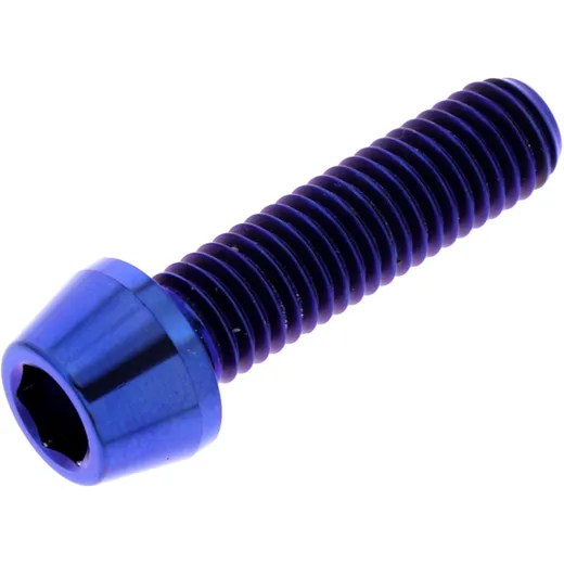 CONE HEAD BOLT JMP M8X1.25MM 30MM TITANIUM BLUE