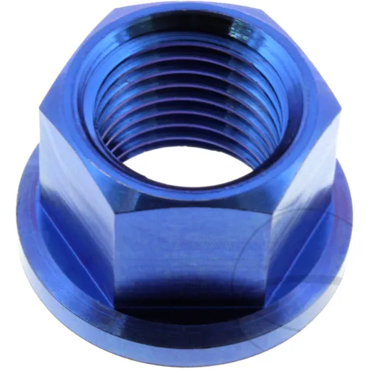 Mutter Kettenrad JMP Bolt M12 X 1. 25 mm Titan blau passend für: Honda CB, CBR, CBF