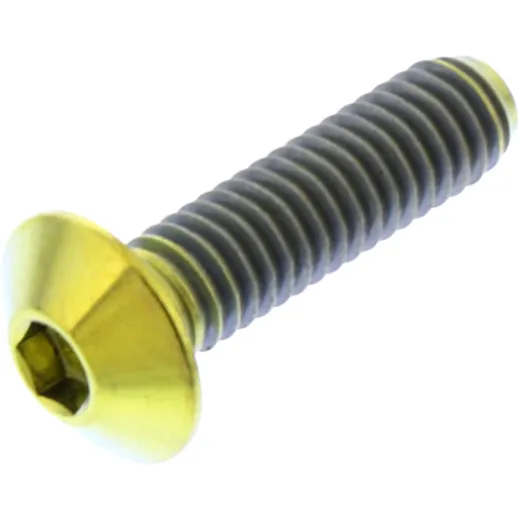 DOME HEAD BOLT JMP BOLT M4X0.7MM 15MM TITAN GOLD