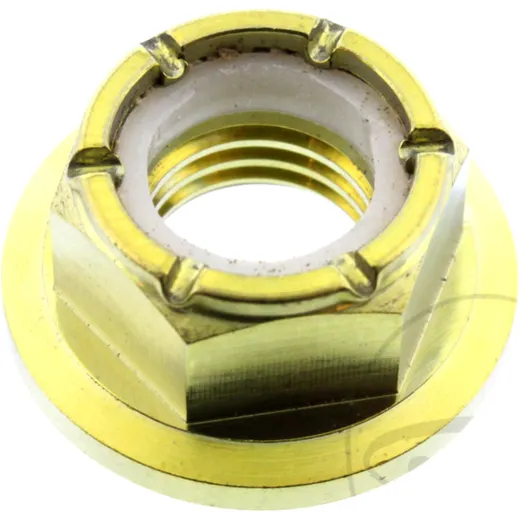 Collar nut self - locking JMP b M10X1. 25mm titan gold for: Kawasaki Z, Ninja, ZZR