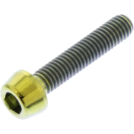 Cone Head Bolt M3X0.5MM 15MM Titan Gold