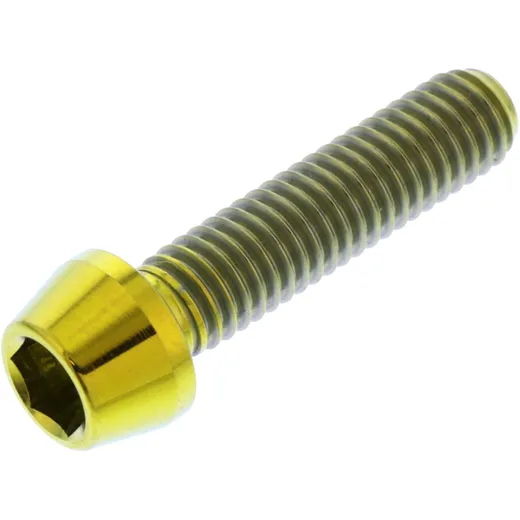 Cone Head Bolt M6X1.00MM 25MM Titan Gold for: JMP