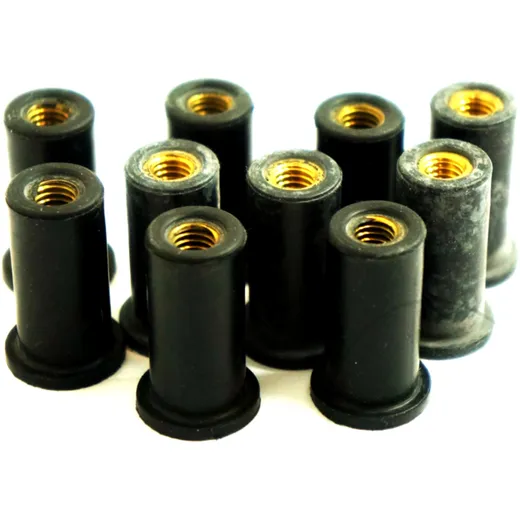 Gummimutter Satz M6X1 25mm für Motorräder