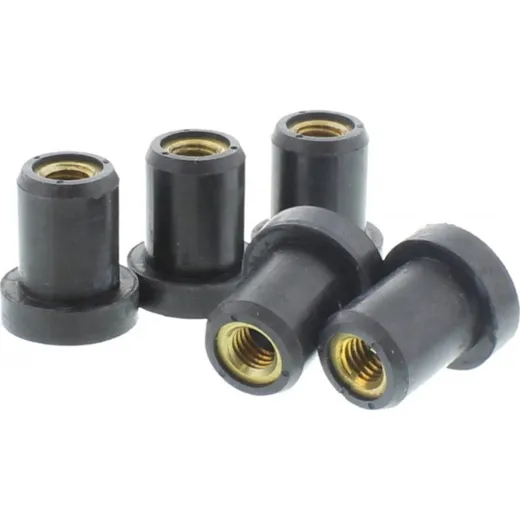 Rubber nut with brass insert set jmp